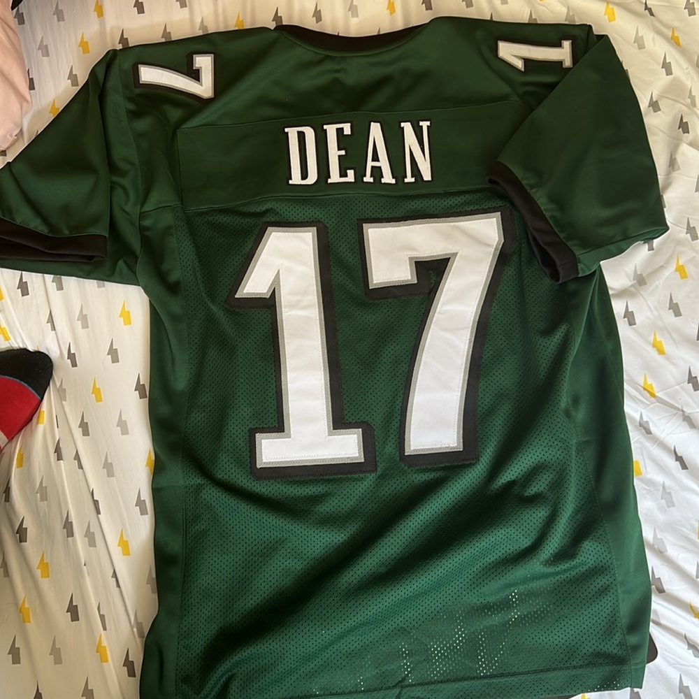 Philadelphia Eagles official practice jersey Nakobe Dean rookie jersey.